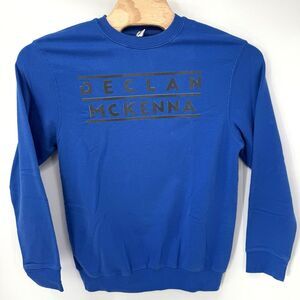 Declam Mckenna‎ Crew Neck Pullover Blue Sweater Medium Long Sleeve
